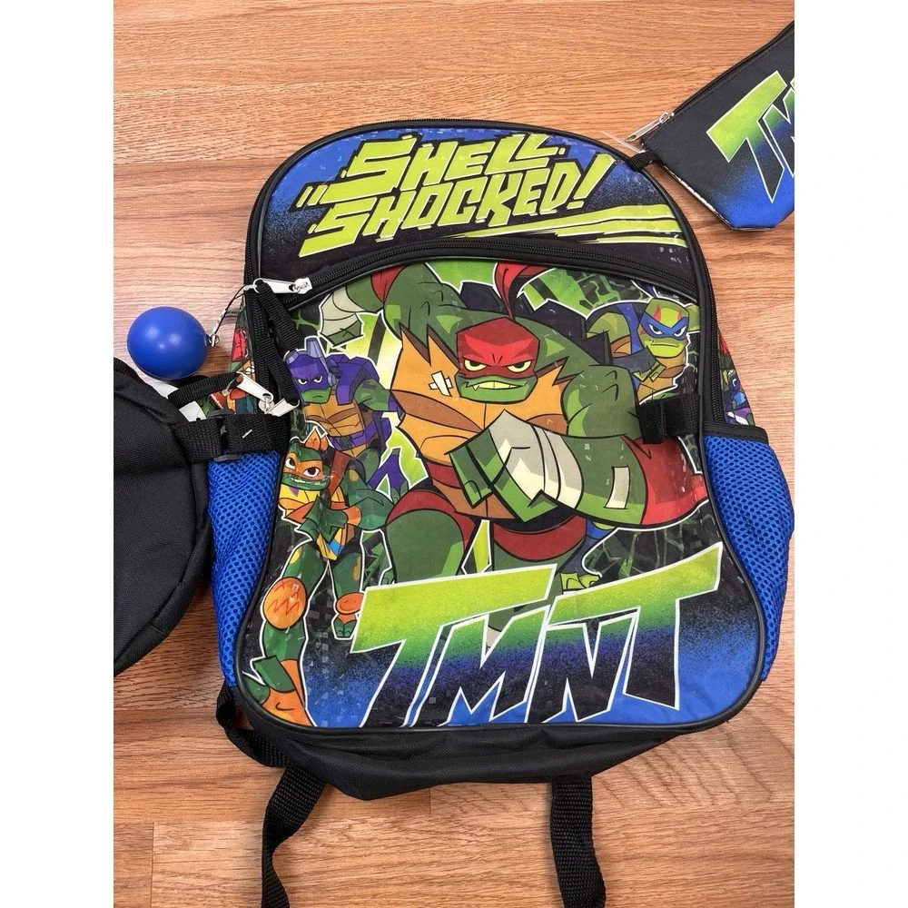 TMNT Backpack with Lunch Bag and Pencil Bag Teenage Mutant Ninja Turtles NEW‎